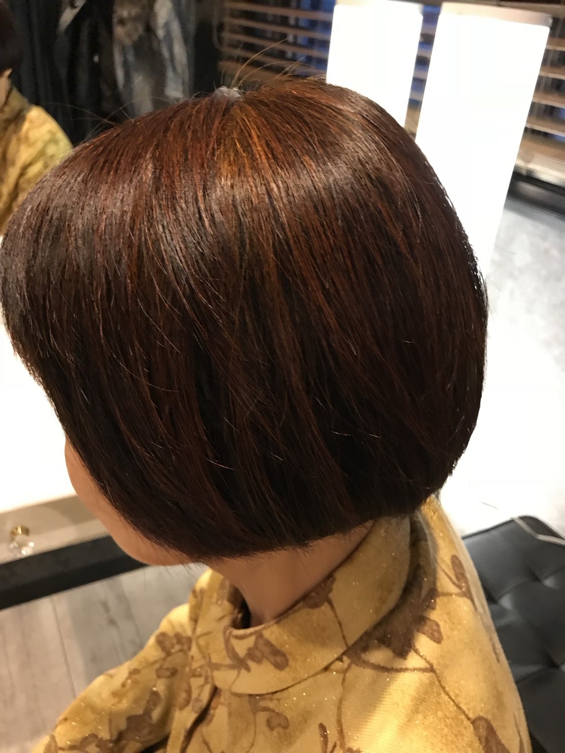 ヘナ施術後の艶のある髪